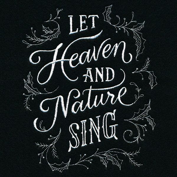 the words let heaven and nature sing written in chalk