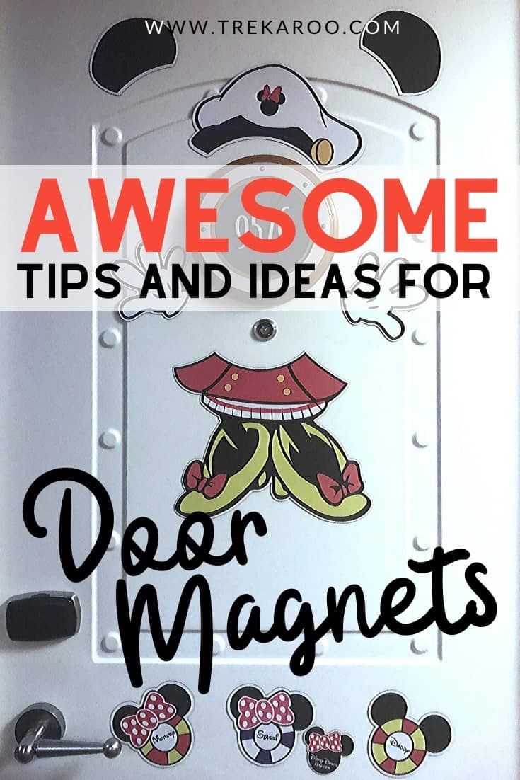 a door with mickey mouse magnets on it and the words awesome tips and ideas for door magnets