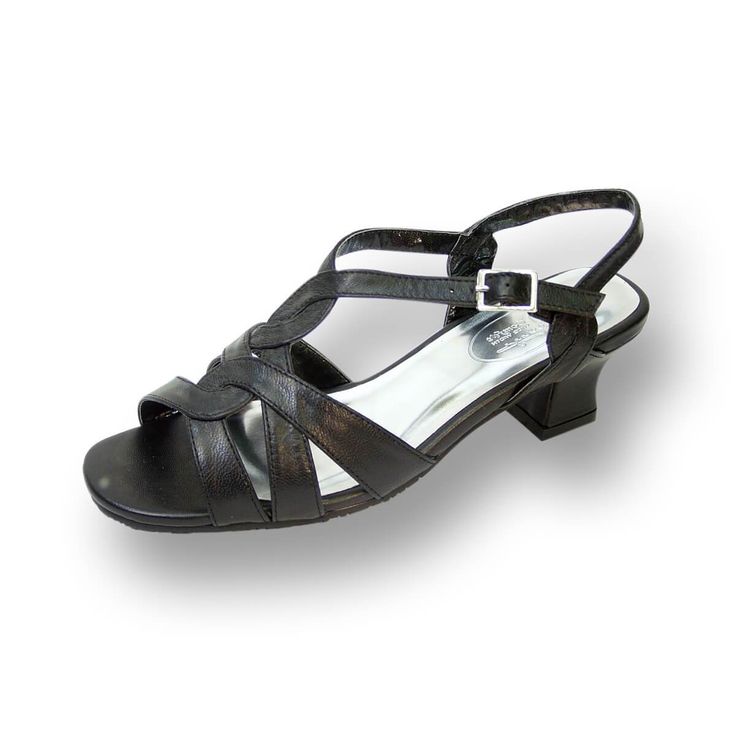 PEERAGE Monica women's extra wide width leather sandal. This ladies' 1.5" low-heel slingback has an all leather body with an open shank of intertwined straps for relaxed comfort. Features: Extra Wide (E) Leather Rubber Sole 1.5" Low-Heel Slingback with Adjustable Buckle Maximum Traction Outsole Questions? Contact Us Anytime Wide Width Heels, Wide Width Shoes, Low Heel Sandals, Low Heel Shoes, Slingback Sandals, Wide Boots, Slingback Heel, Slingback Sandal, High Heel Pumps