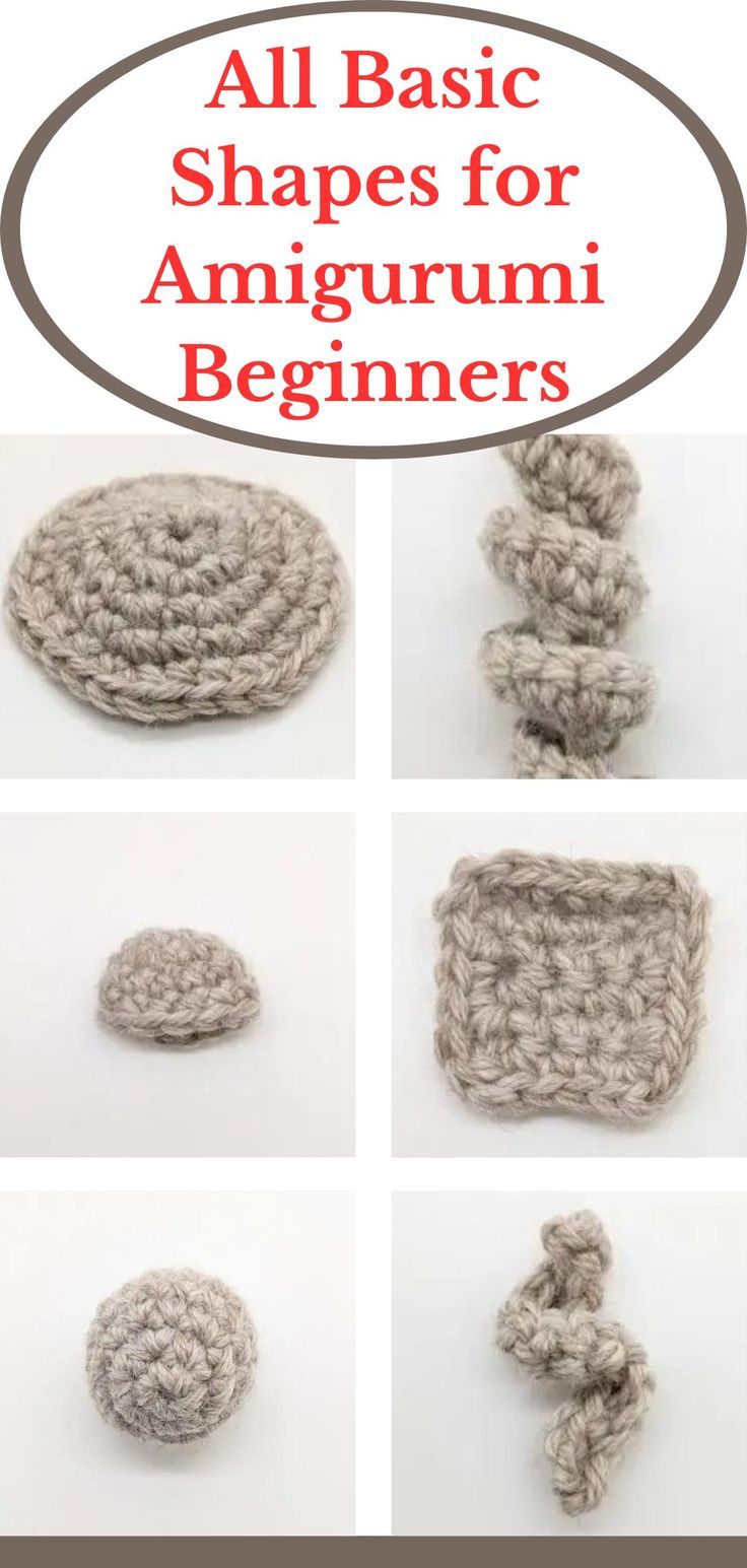 the instructions for crochet all basic shapes for amigurmi beginners