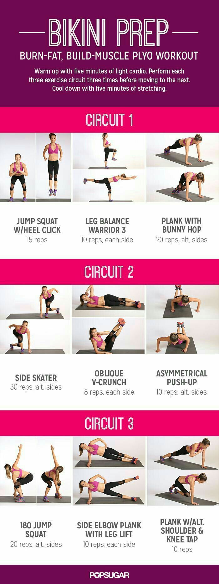 Plyo Workouts, Pop Sugar, Printable Workouts, Popsugar Fitness, Circuit Workout, Jumping Jacks, Motivation Fitness, Burn Fat, Bodyweight Workout