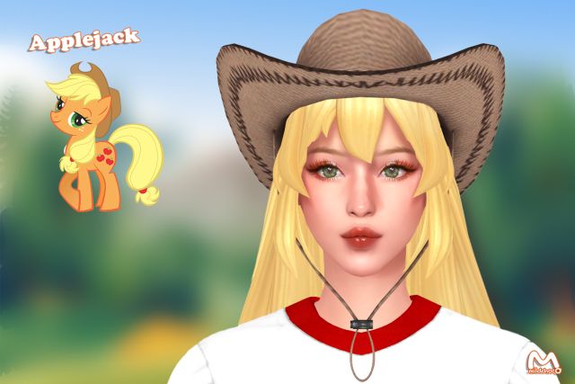 a girl with blonde hair wearing a cowboy hat