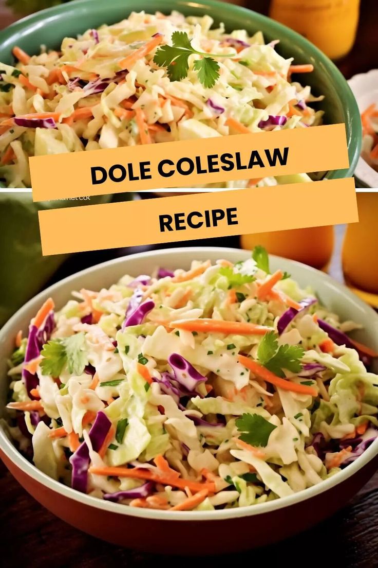 this coleslaw recipe is made with carrots, cabbage and celery