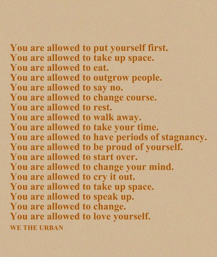 a poem written in brown ink on a beige background with the words you are allowed to put yourself first