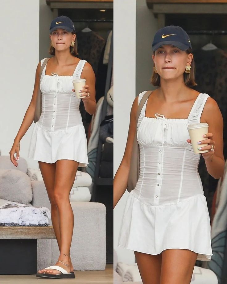 Hailey Bieber Vacation, Hailey Bieber Summer, Hailey Bieber Outfits, Summer Dress Outfits, Summer Fits, Cute Everyday Outfits, Hailey Bieber, Summer Look, Summer Looks