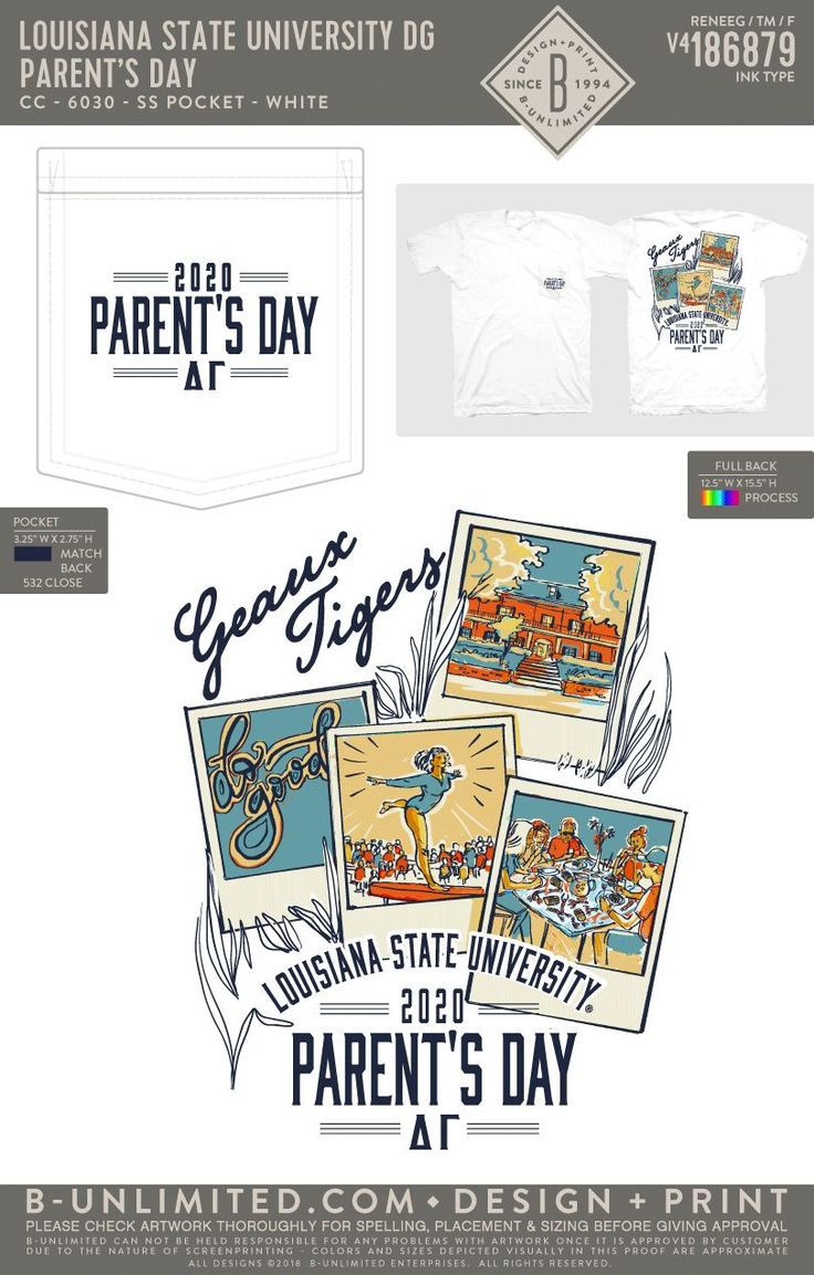 an advertisement for the university's parent's day t - shirt design contest