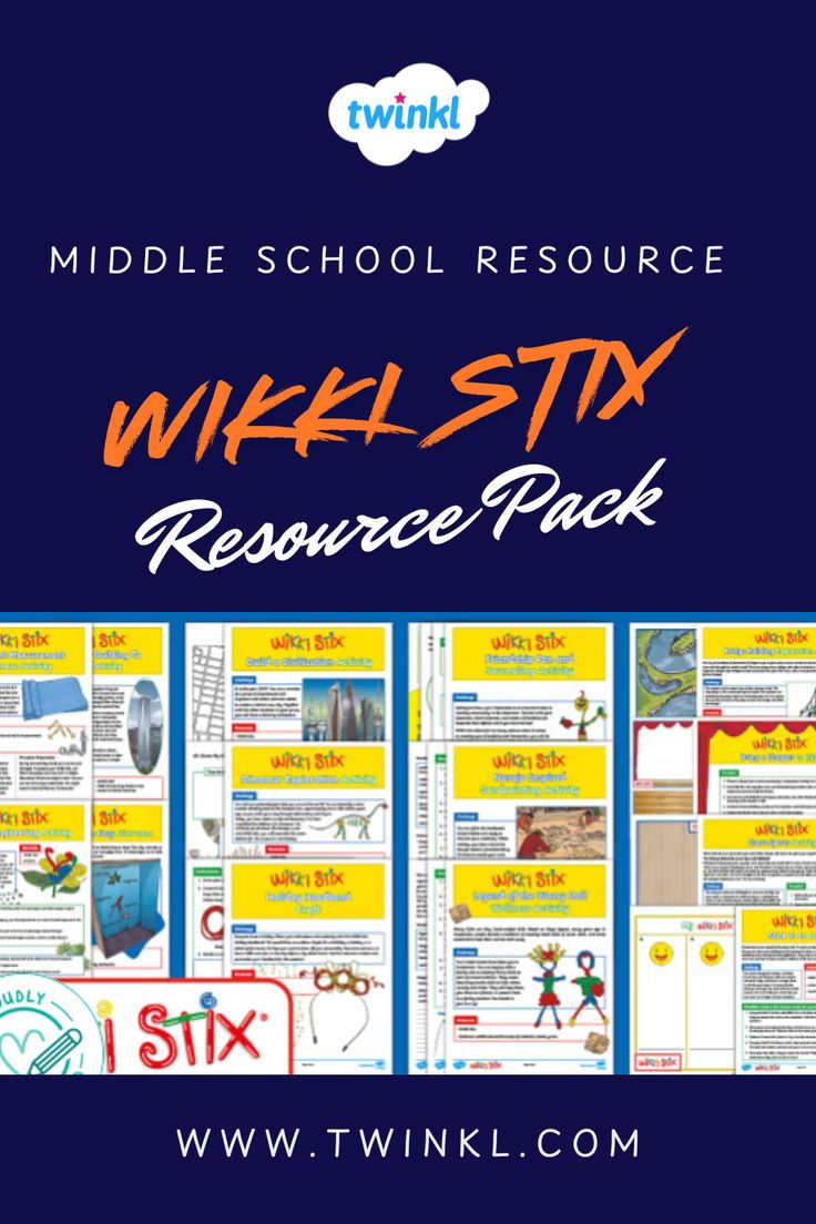 Middle School Resource Wikki Stix Resource Pack