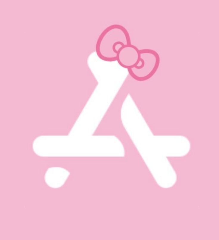 a pink wallpaper with an image of a bow on it