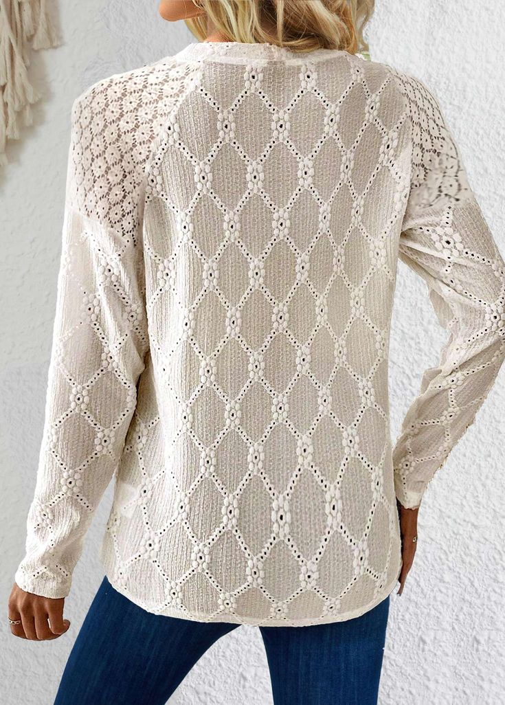 Beige Long Sleeve, Shirt Sale, Long Sleeve T Shirt, Neck T Shirt, Long Sleeve Tshirt, Round Neck, Lace, Long Sleeve, T Shirt