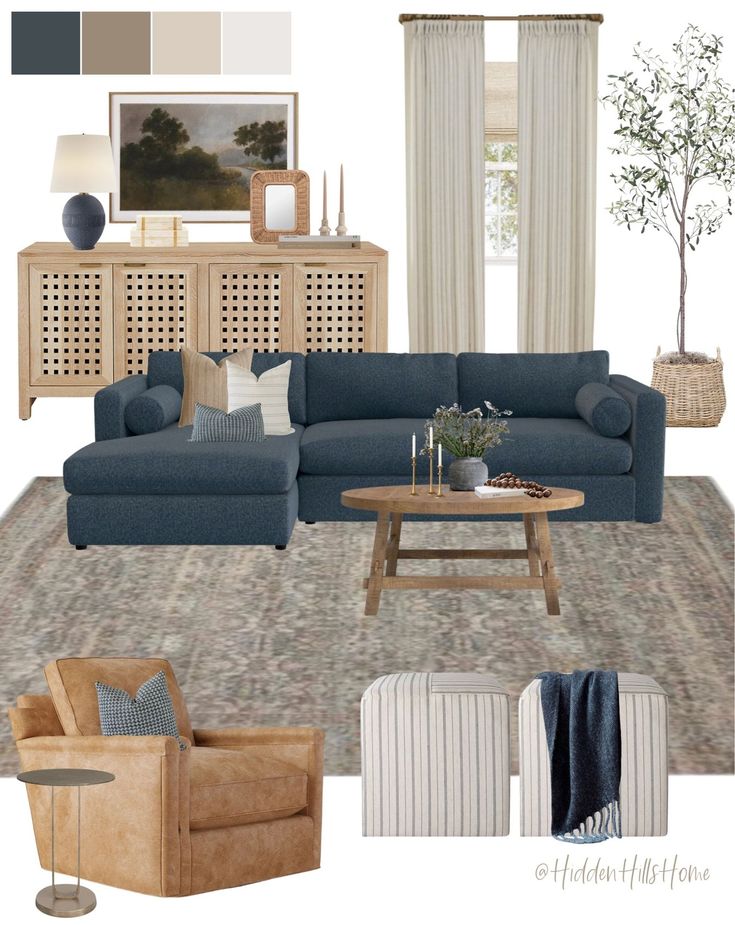 a living room filled with furniture and decor