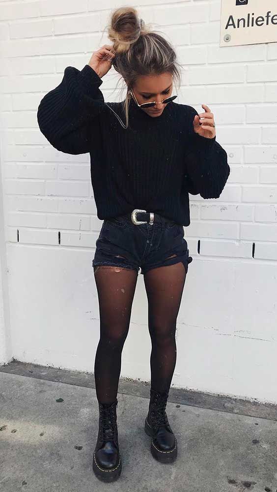 All Black Outfits For Women, Doc Martens Outfit, Outfit Vintage, Looks Black, All Black Outfit, Mode Inspo, Edgy Outfits, Looks Style, Doc Martens