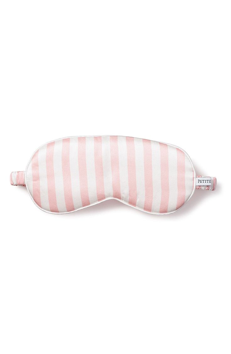 This pillowy eye mask sewn from luxurious silk blocks light to promote restful shut-eye. Elasticized strap 100% silk Hand wash, dry flat Imported Luxury Sleepwear, Silk Sleep Mask, Sleeping Mask, Pajama Robe, Stripe Silk, Pink Eyes, Beauty Gift Sets, Classic Pattern, Sleep Mask