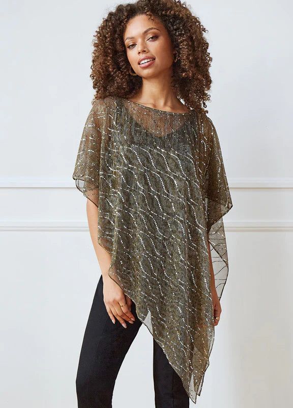 You’ll feel like royalty in a gorgeous shimmery sheer top. Flowy and flattering with an asymmetrical waterfall hem and delicately finished with sequins and cold shoulder detailing. Layer over a black cami for holiday parties. Available in Gold, Black. 100% Polyester Black Cami, Black Camis, Sheer Top, Gold Black, Holiday Parties, Feel Like, Cold Shoulder, Royalty, Gold