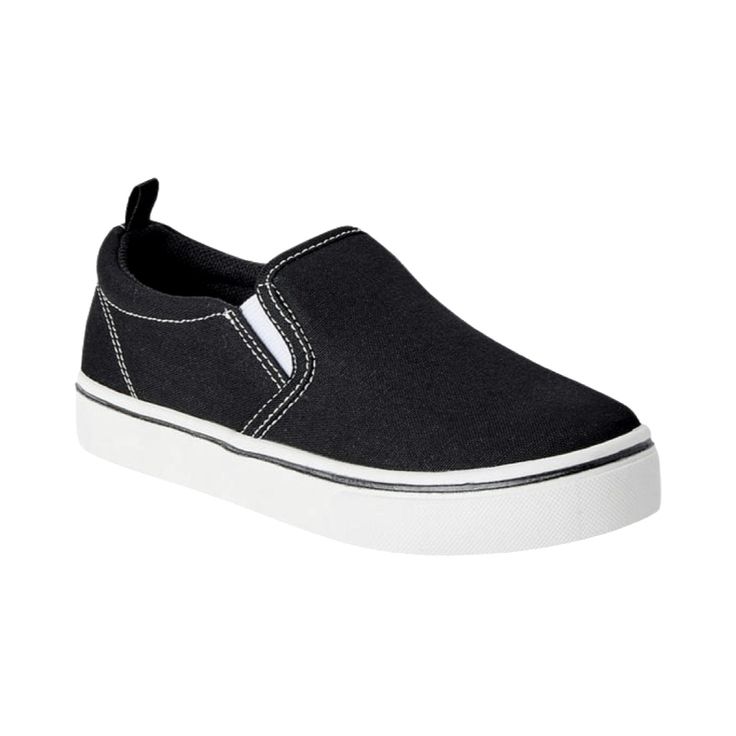 Size: 2 Classic Black Canvas Slip On Shoes White Outsole With Single Black Pin Line Memory Foam Insole For All Day Comfort Easy On/Off, Slip Resistant, And Durable Brand New With Tags Perfect Condition, Never Been Worn I Love Offers! Black Low-top Slip-on Canvas Shoes, Black Slip-on Canvas Shoes For Streetwear, Black Slip-on Canvas Shoes With Rubber Sole, Comfortable Black Slip-on Canvas Shoes, Black Non-slip Low-top Canvas Shoes, Black Non-slip Slip-on Canvas Shoes, Comfortable Slip-on Sneakers For School, White Sole Slip-on Sneakers For School, Slip-on Sneakers With White Sole For School