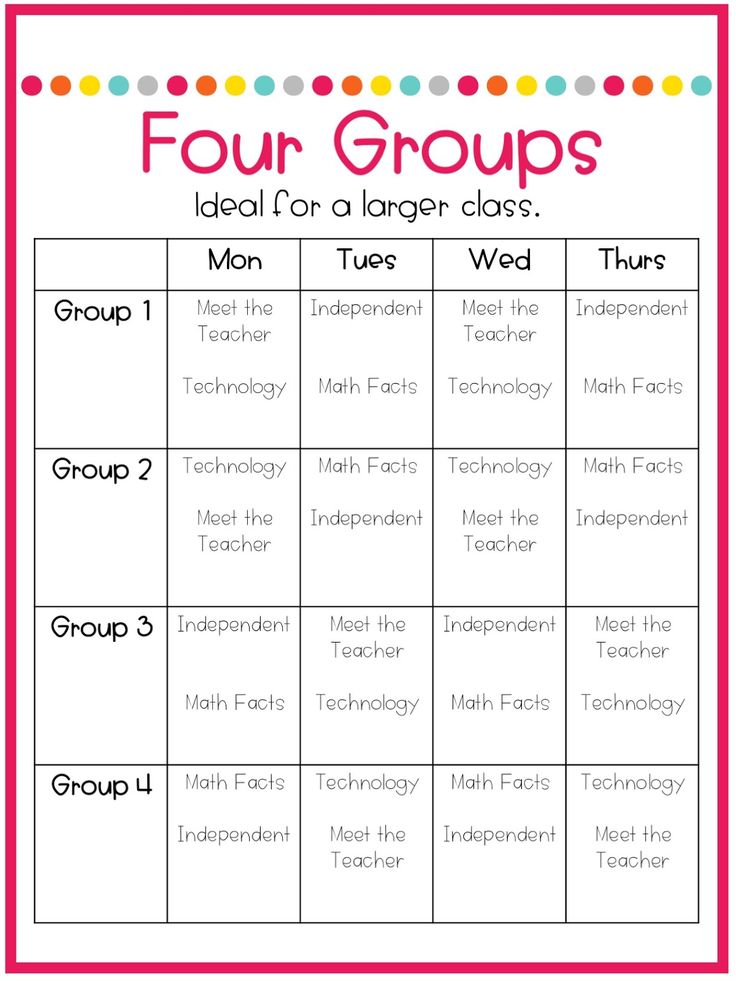 the three groups calendar for teachers to help students learn how to use their technology skills