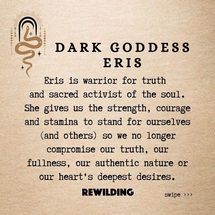 a poem written in black ink on a piece of paper with the words dark goddess iris