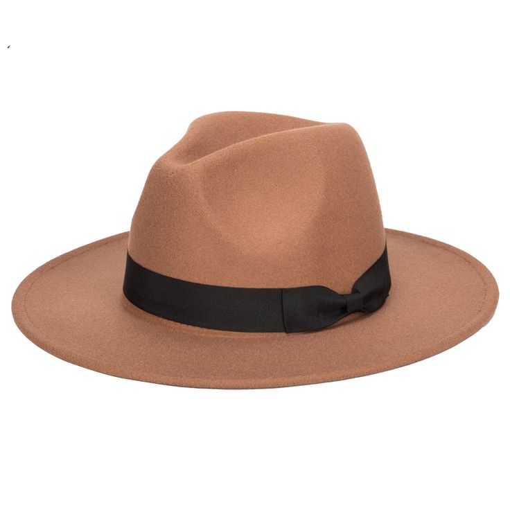 Features : Brim Size: 3.25" 100% polyester Men's One Size Faux felt fedora with grosgrain bow band Chic Brown Fitted Felt Hat, Trendy Fitted Fedora For Winter, Spring Felt Hat With Short Brim, Spring Solid Color Felt Hat With Short Brim, Chic Fitted Brown Felt Hat, Chic Fitted Brown Fedora, Brown Brimmed Panama Hat For Fall, Brown Short Brim Panama Hat For Fall, Classic Fedora With Curved Brim For Fall