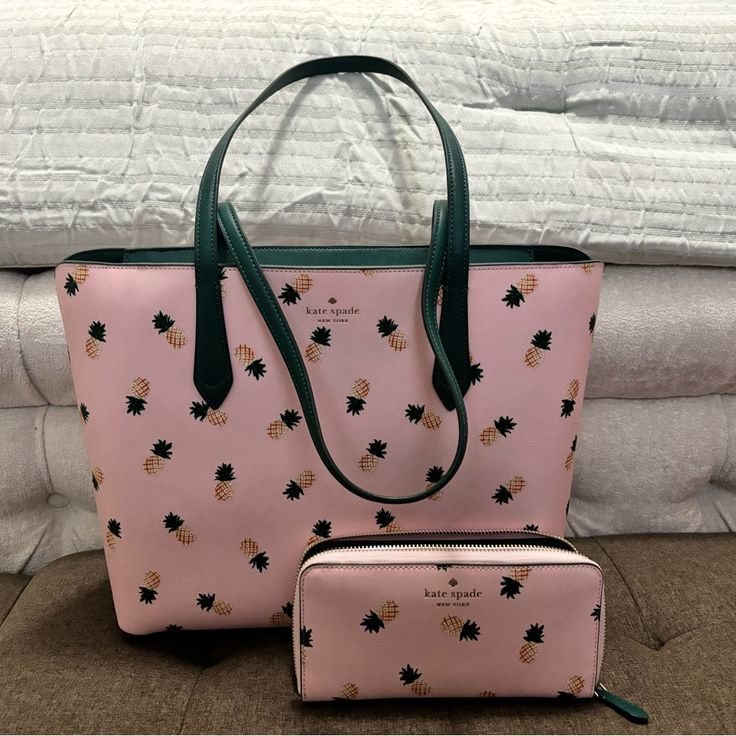 Light Pink And Green 11”H X 14”W Only Used A Few Times, Have Tags. Bags Kate Spade, Kate Spade Bags, Kate Spade Bag, Pink And Green, Light Pink, Kate Spade, Bag Lady, Tags, Green