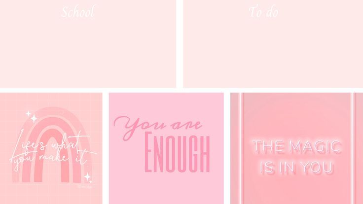 four different cards with the words you are enough