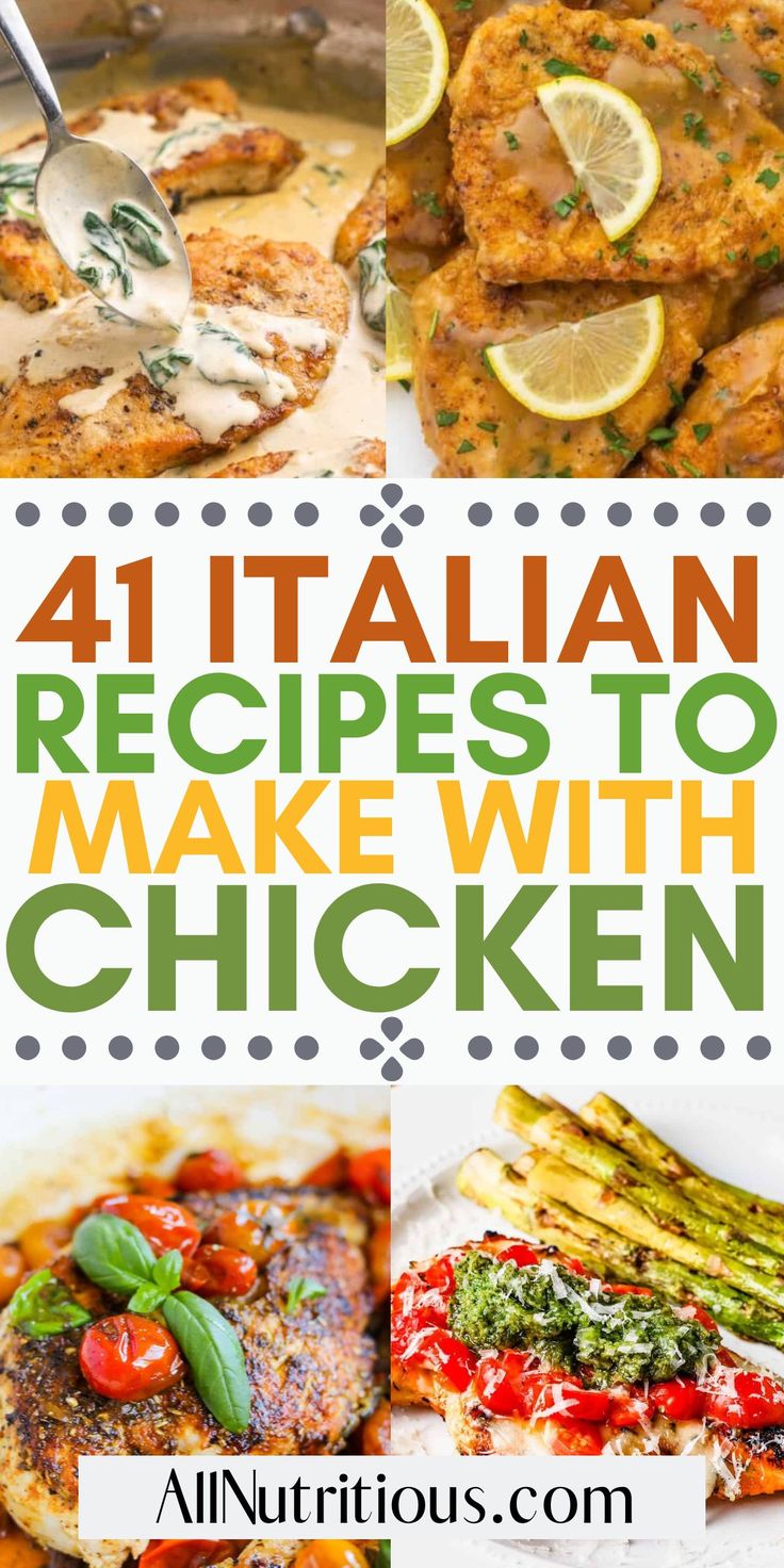 These chicken recipes are sure to add some excitement to your meal plan. Take your taste buds on a trip to Italy with these meal ideas. Filling and flavorful, these dishes range from your classic pasta recipes to soups, sheet pan meals and so much more. Italian Chicken Dishes, Italian Main Dishes, Sheet Pan Meals, Chicken Recipes For Dinner, Italian Cuisine Recipe, Italian Chicken Recipes, Italian Dinner Recipes, Italian Meats, Italian Pasta Recipes