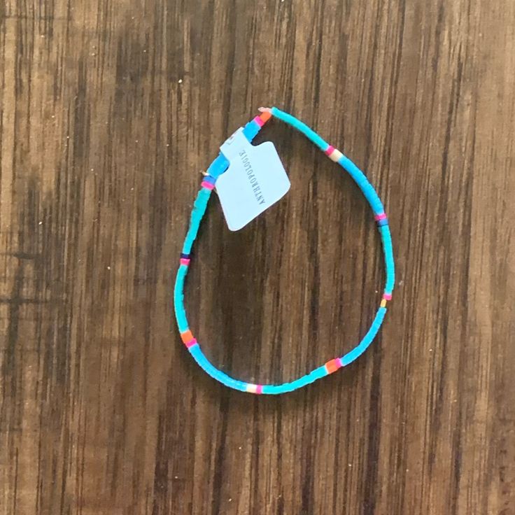 Anthropologie Stretch Bracelet Blue Summer Friendship Bracelets For Everyday, Blue Summer Friendship Bracelets, Blue Summer Friendship Bracelet, Bohemian Blue Stretch Bracelet For Everyday, Blue Bohemian Stretch Bracelet For Summer, Bohemian Blue Stretch Bracelet For Summer, Casual Light Blue Everyday Jewelry, Trendy Blue Stretch Bracelet For Vacation, Casual Blue Stretch Bracelet For Everyday