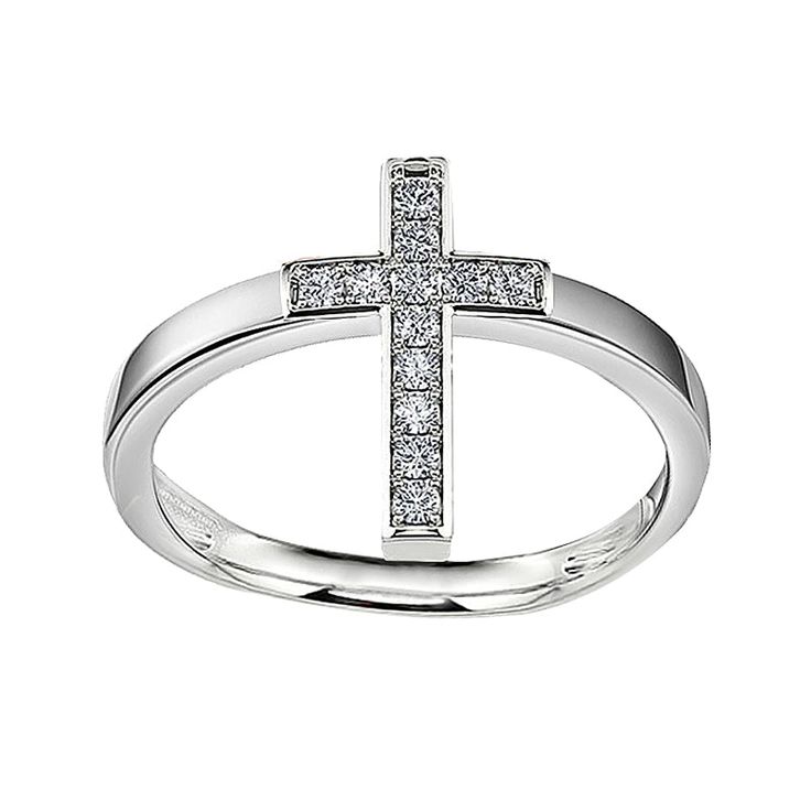 Discover our stunning Cross Sterling Silver Ring, a symbol of enduring elegance. Meticulously crafted in high-quality silver, it's a versatile accessory for any occasion. Express your individuality with this stylish piece or gift it to a loved one. Timeless beauty, right at your fingertips. Sterling Silver Rings With Polished Finish For Promise, Sterling Silver Open Ring For Formal Occasions, Fine Jewelry Sterling Silver Ring With Polished Finish, Symbolic Formal Jewelry With Diamond Accents, Sterling Silver Rings With Polished Finish For Wedding, Sterling Silver Rings With Round Band For Formal Occasions, Silver 14k White Gold Promise Ring, Sterling Silver Wedding Ring With Polished Finish, Silver Open Band Promise Jewelry