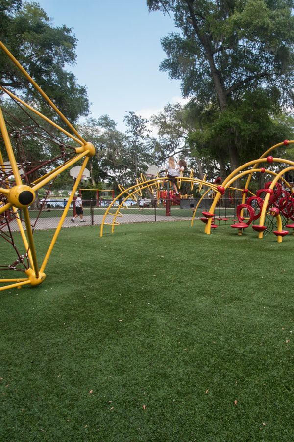 the children's play area is clean and ready to be played