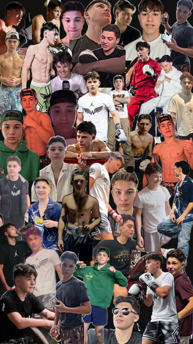 a collage of young men with different facial expressions