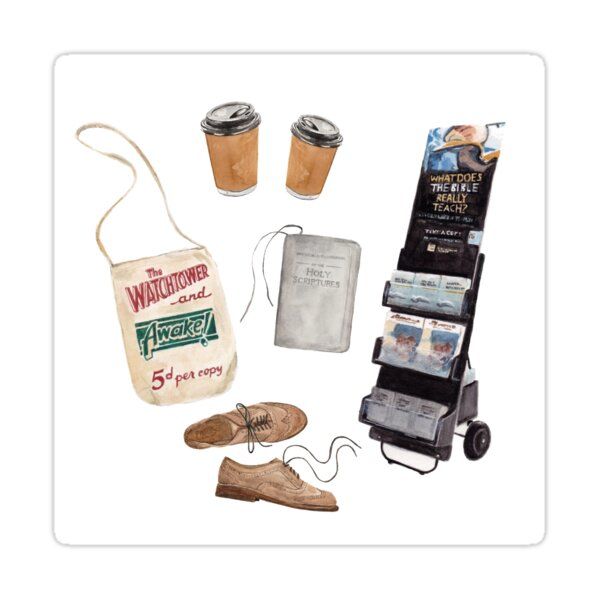 an assortment of items from the wizard's coffee shop, including shoes and bags