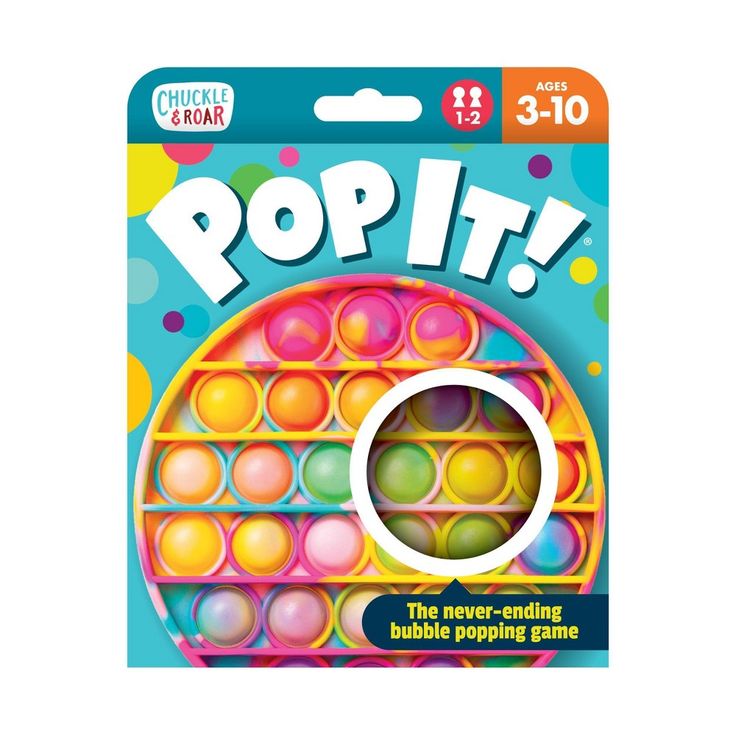 a card game that says pop it the new - ending bubble popping game is on sale