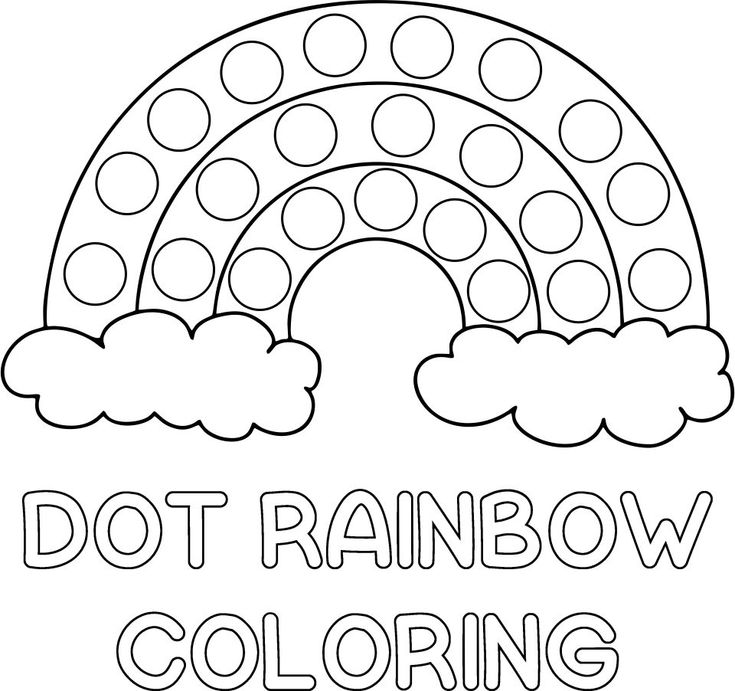 a rainbow coloring page with the words do it rainbow colored in black and white text