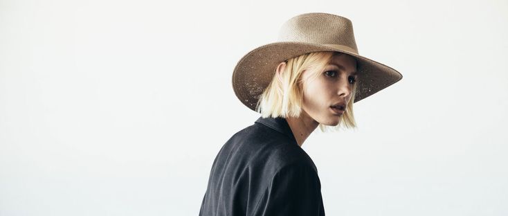 Janessa Leone SS19 | Womens Summer Hats Travel Hats Packable Straw | Panama Straw, leather band tonal band, womens fedora, cowboy hat quality luxury made in los angeles Womens Summer Hats, Valentine Hats, Womens Fedora, Janessa Leone, Travel Hat, Summer Hats For Women, Straw Fedora, Cowboy Hat, Summer Hats