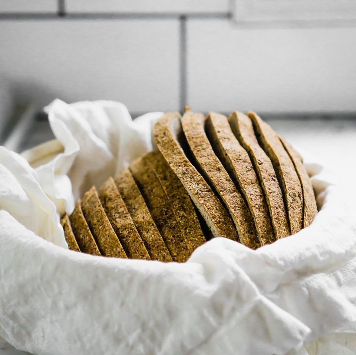 a basket filled with cookies on top of a counter