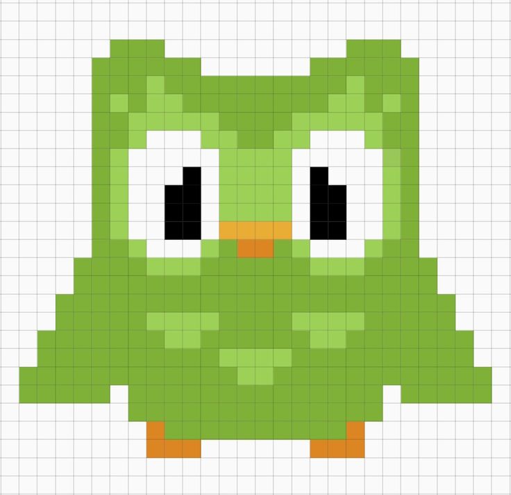 an image of a pixellated green bird