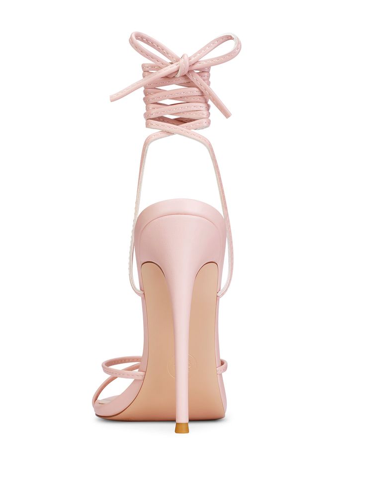 Athens Lace Up - Rose | Femme LA Luxury High Heel Lace-up Sandals For Spring, Elegant Lace-up Sandals With Padded Heel For Night Out, Chic Open Toe Lace-up Sandals For Party, Chic Party Sandals With Straps, Luxury Single Toe Strap Lace-up Sandals For Spring, Elegant Lace-up Open Toe Sandals With Straps, Chic Strappy Synthetic Lace-up Sandals, Chic Lace-up Strappy Sandals, Chic Lace-up Ankle Strap Sandals