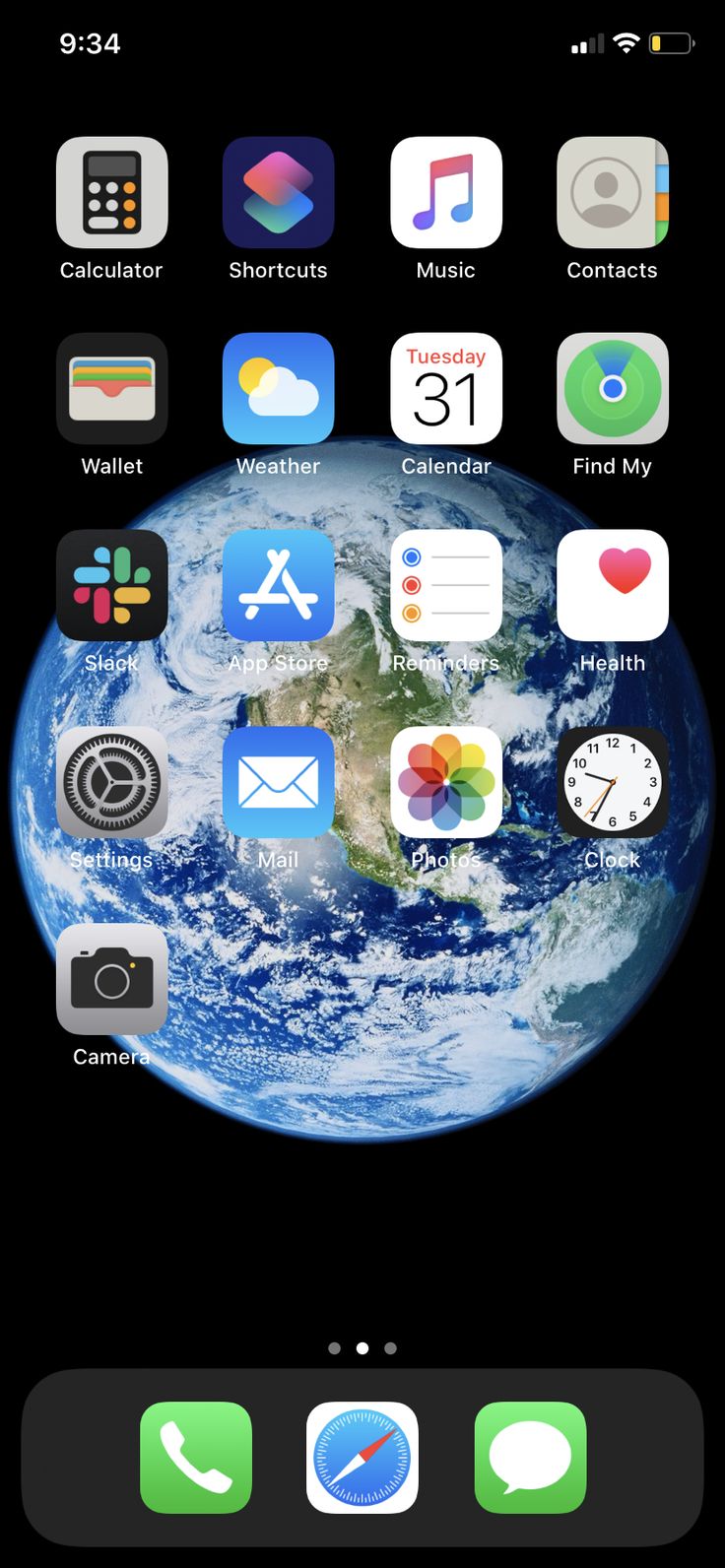 an iphone with icons on it and the earth in the backgrouunder