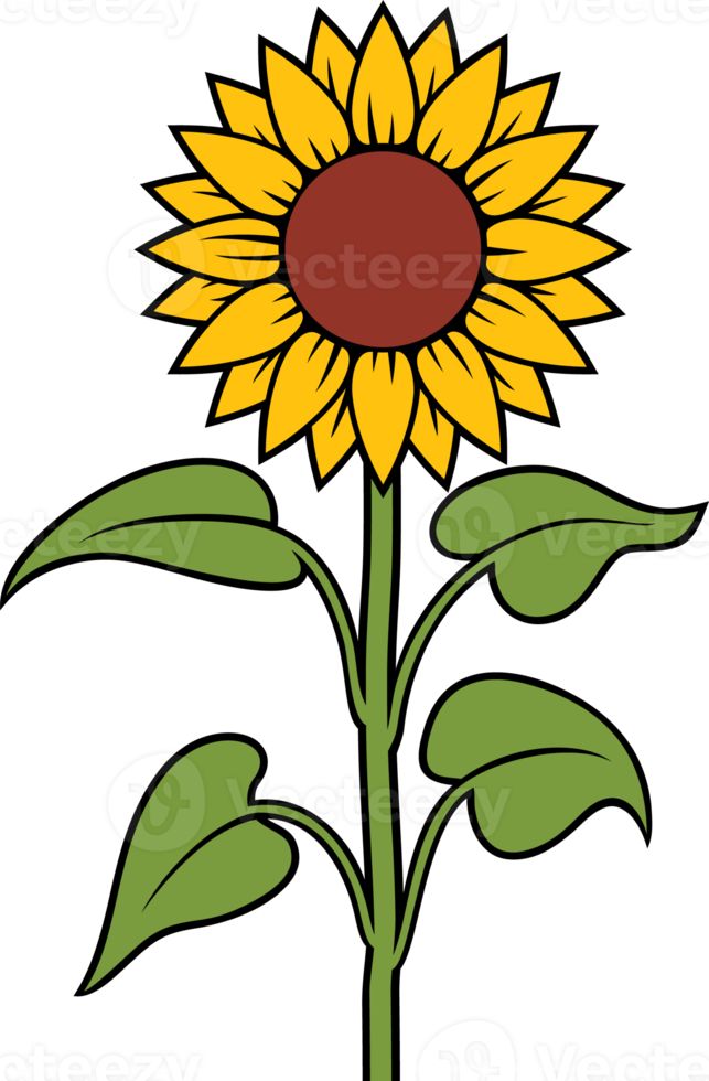 Sunflower Vector, Sunflower Illustration, The Sunflower, Heart Tree, Cityscape Photos, Logo Banners, Color Vector, Nature Backgrounds, Vector Clipart