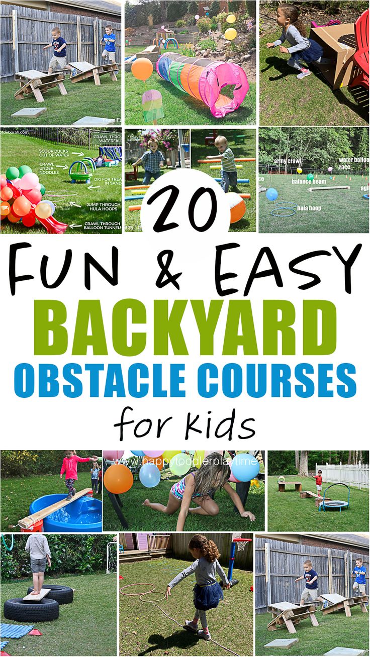 the back yard obstacle course for kids