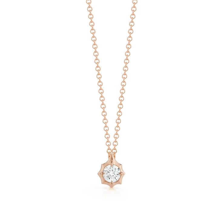 The Sophisticate Pendant is a perfect necklace to highlight the little accomplishments in life from anniversaries to work promotions. This solitaire diamond necklace features a single round brilliant-cut diamond elegantly hanging on an adjustable ball chain. Handcrafted in 18-karat gold Available in yellow gold, rose gold and white gold Diamond: 0.15 total carat weight Adjustable Chain: 18 inches Made in New York STYLE JX4069P/RND The Sophisticate, Solitaire Diamond Necklace, Diamond Necklace Simple, Diamond Solitaire Pendant, Bespoke Engagement Ring, Gold Ear Cuff, Diamond Solitaire Necklace, Heart Shaped Diamond, Solitaire Diamond