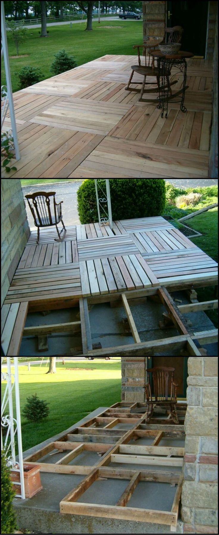 the steps are made out of wood and ready to be built into an outdoor deck