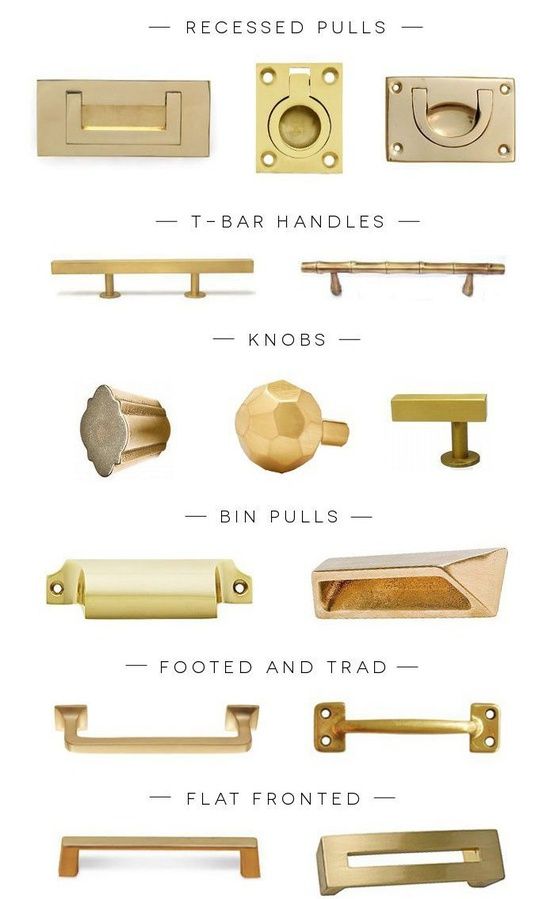 an image of different types of handles and pulls