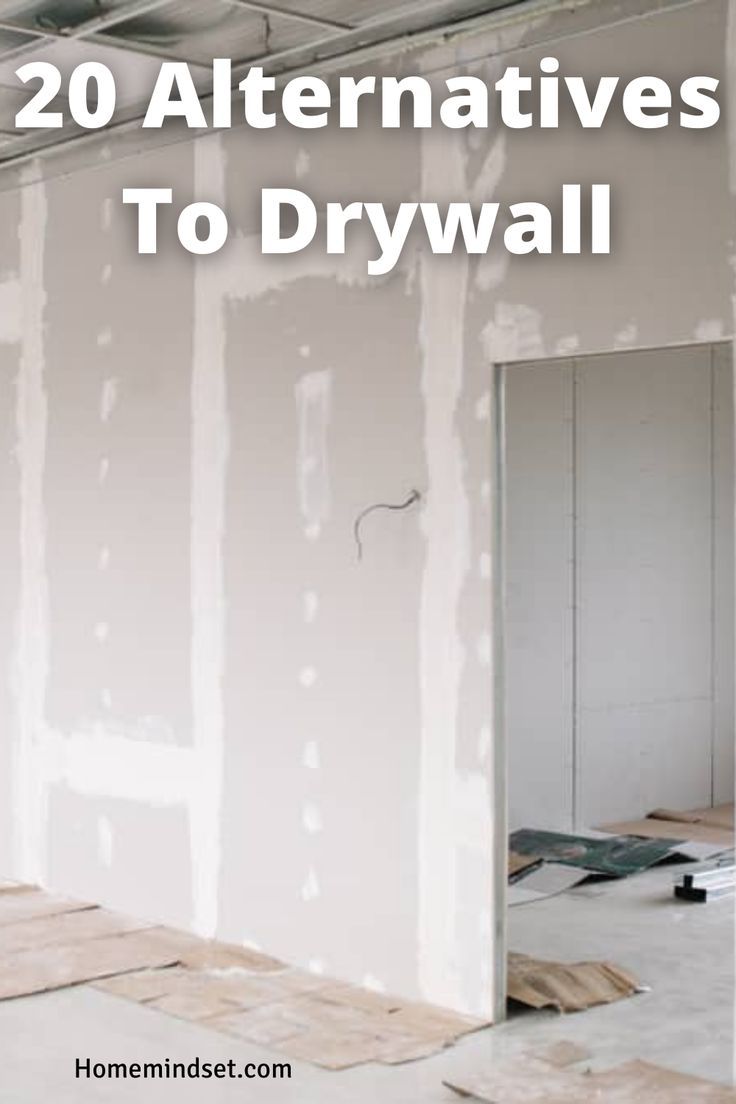 an unfinished room with white walls and the words 20 alternatives to drywall on it