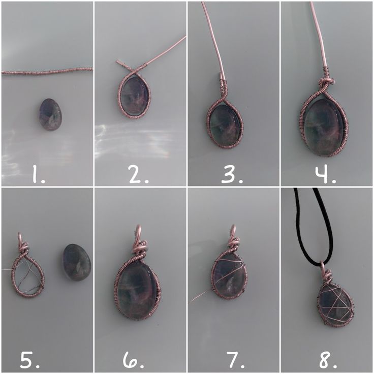 the steps to make wire wrapped pendants