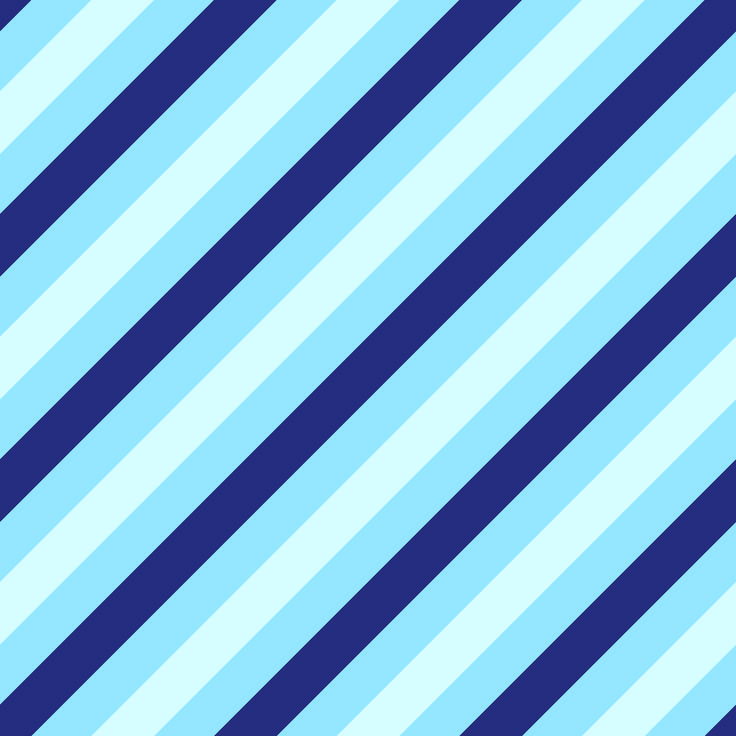 a blue and white diagonal striped background