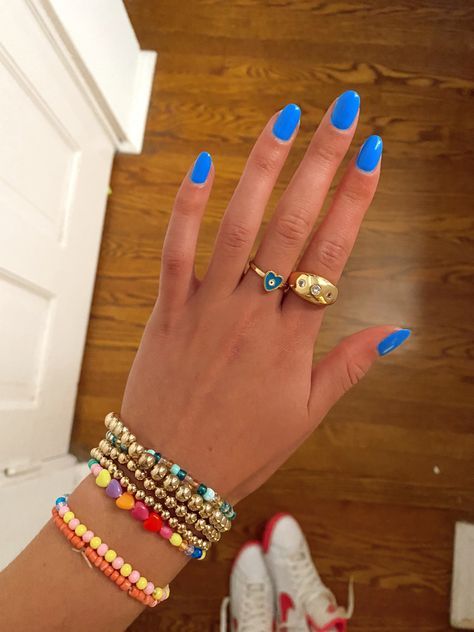 Cute 1 Color Nails, Full Colored Nails, Summer Mexico Nails, Aruba Nail Ideas, Lexi Hildago Nails, Nail Ideas Vacation Summer, Nail Inspo For Florida, Matching Nail Inspo For Best Friends, Cute Nails For Florida