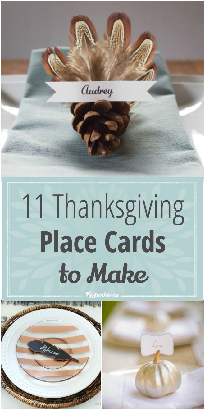 thanksgiving place cards to make with pine cones