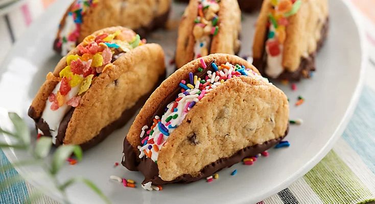 cookies with sprinkles and chocolate on a plate