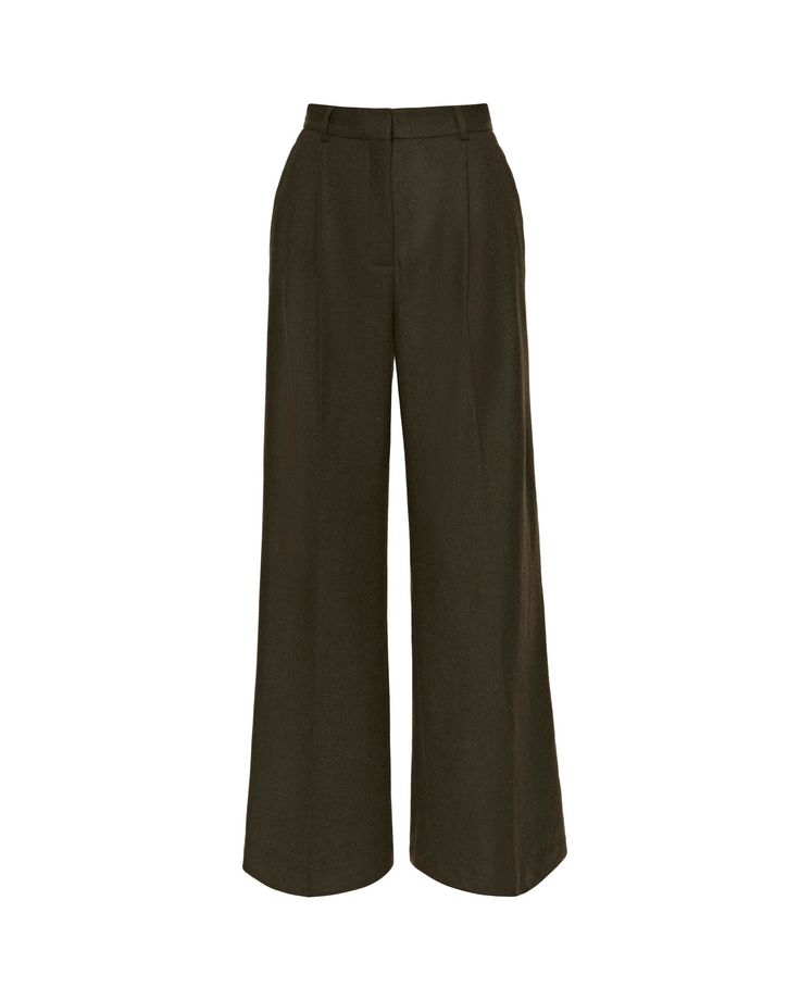 Our slouchy Single Pleat Trouser is a timeless piece that finds balance in touting both a wide-leg and a slim fit. The pant borrows from traditional suiting with a curtained waistband — which sits at the natural waistline for a flattering appearance — alongside pleated detailing. Timeless Wide Leg Workwear Pants, Classic Full-length Fall Pantsuit, Fall Wide-leg Pantsuit With Pressed Crease, Fall Wide Leg Pantsuit With Pressed Crease, Classic Wide-leg Fall Pantsuit, Classic Wide Leg Fall Pantsuit, Timeless Full Length Pants For Work, Timeless Straight Pants For Fall, Timeless Wide Leg Dress Pants For Fall