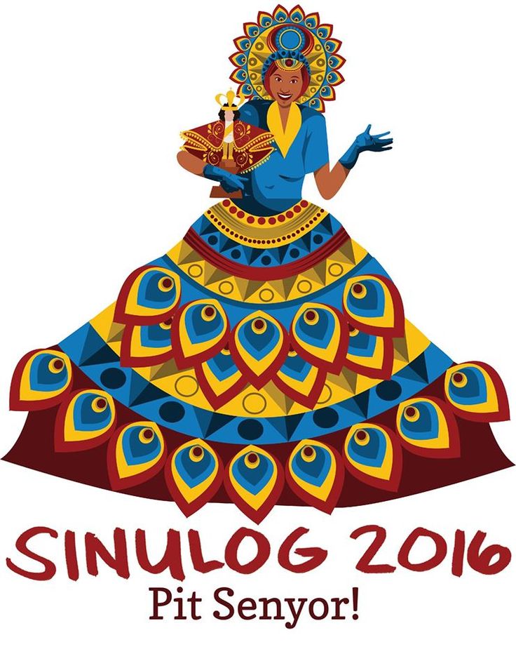 an image of a woman in a colorful dress with the words sinulog 2012