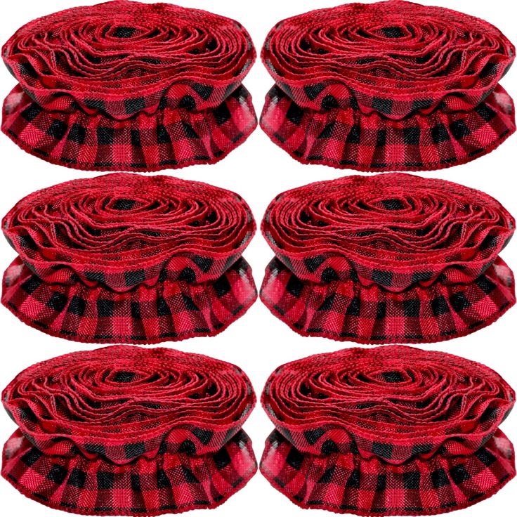 PRICES MAY VARY. 9 FT X 6 ROLLS VALUE PACK: Each Red and Black Buffalo Plaid Ruffled Ribbon Garland measures approx. 9 feet (2.75m) in length and 2.75 inch (7cm) in width, come with 6 rolls, total 54 foot (16.5m) long. Perfect size and proper quantity, enough to meet your various decorative needs. POLYESTER PREMIUM QUALITY: Made of 100% polyester material, homespun woven polyester fiber fabric, non-lit and no LED lights, no metal wire and don't have wired edges. Soft touch, lightweight, durable Plaid Christmas Decorations, Christmas Tree Ribbon Garland, Burlap Ribbon Wreaths, Homemade Christmas Presents, Buffalo Check Fabric, Christmas Tree Ribbon, Tree Ribbon, Plaid Christmas Decor, Fabric Tree